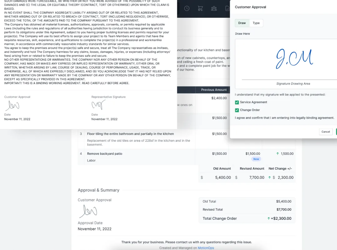 Track Digital Contracts and Change Orders