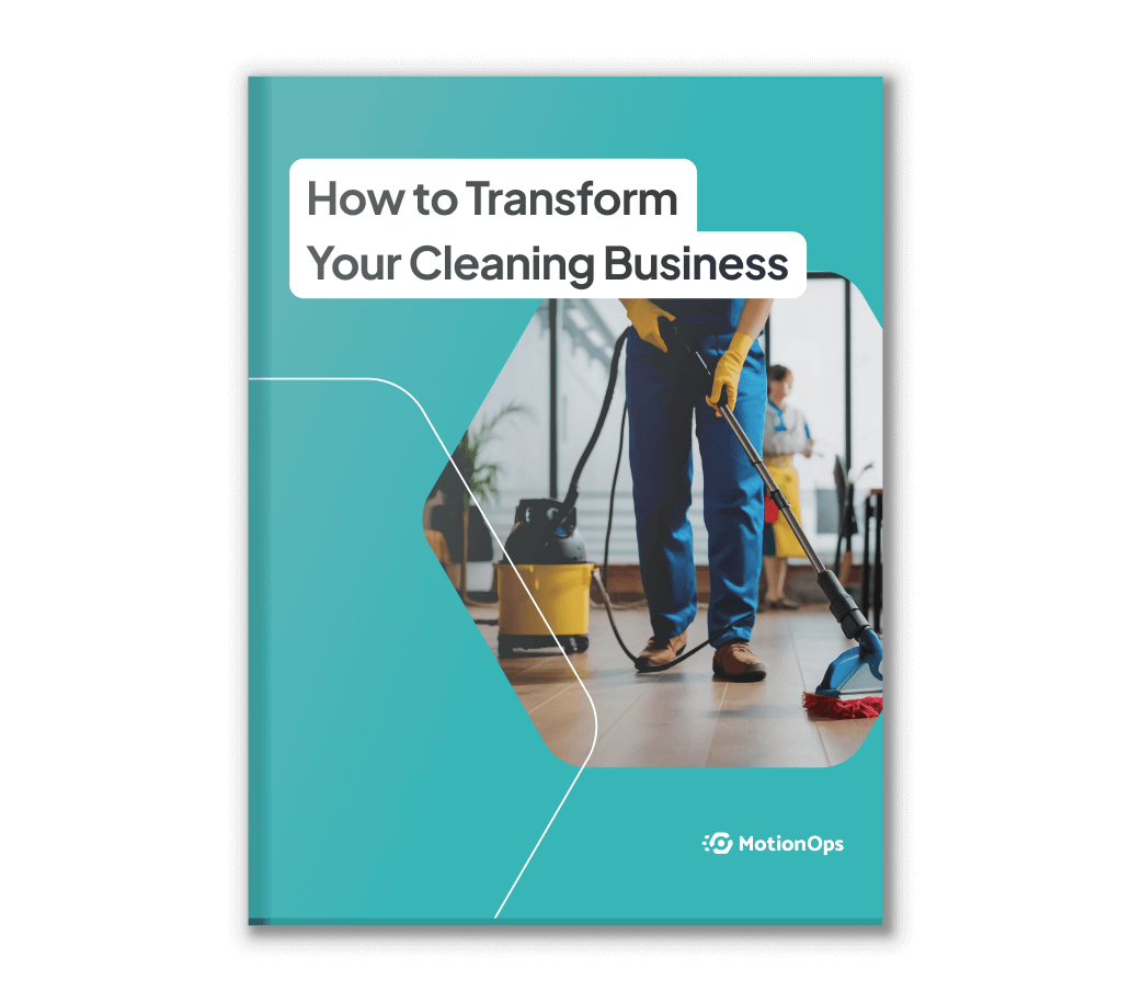Cover for an Ebook titled: How to transform your cleaning business